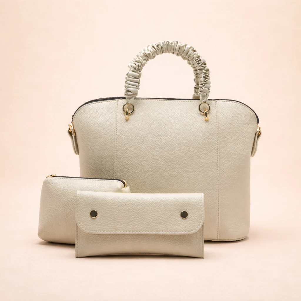 Miamiluxe 3 Piece Alora Tote Bag_Beige