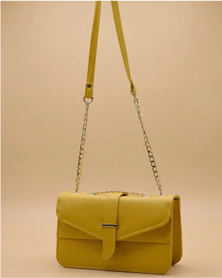 Miamiluxe Stylisha Crossbody chain Bag - Yellow
