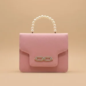 Miamiluxe Lustre Pearl Tote – Elegant Pink Handbag with Pearl Handle